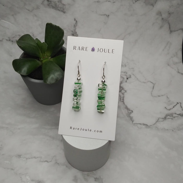 Green Confetti Earrings