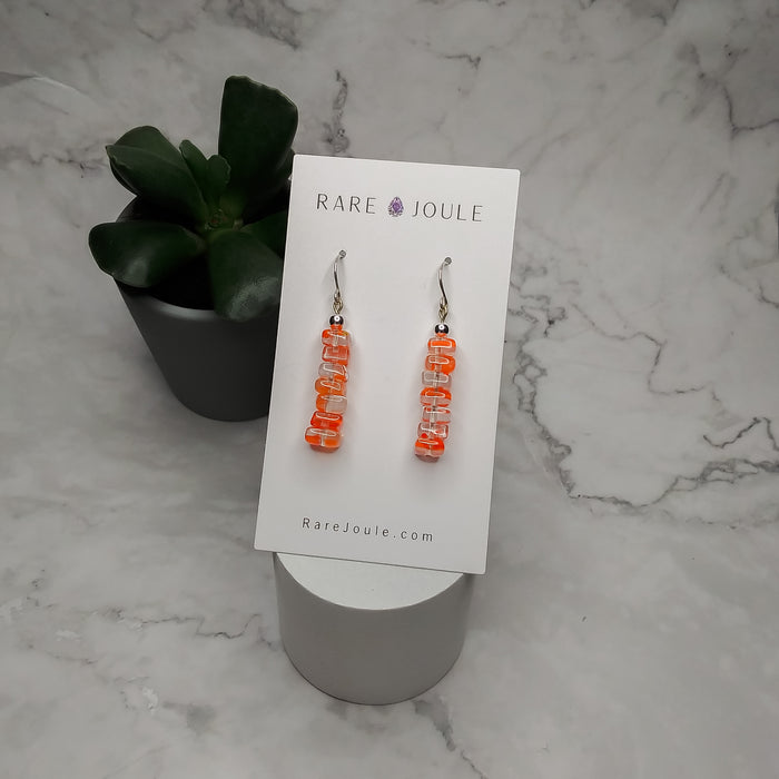 Orange Confetti Earrings