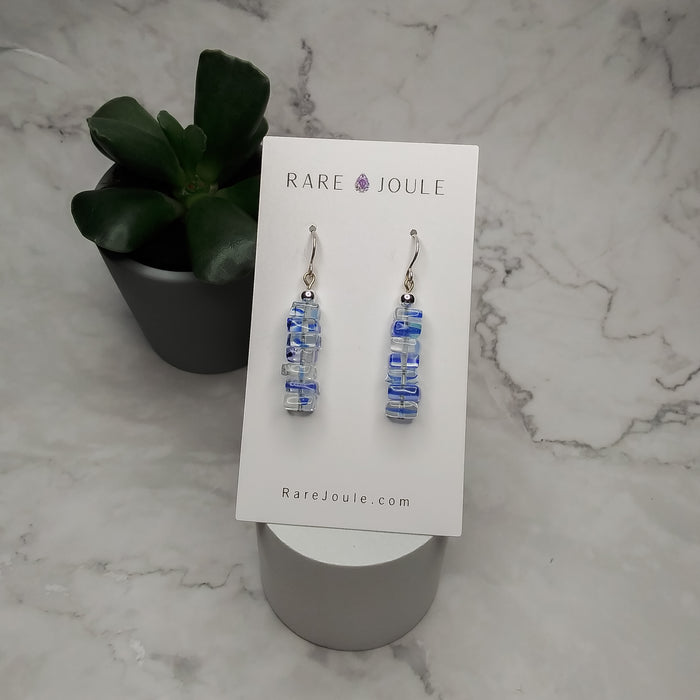 Blue Confetti Earrings