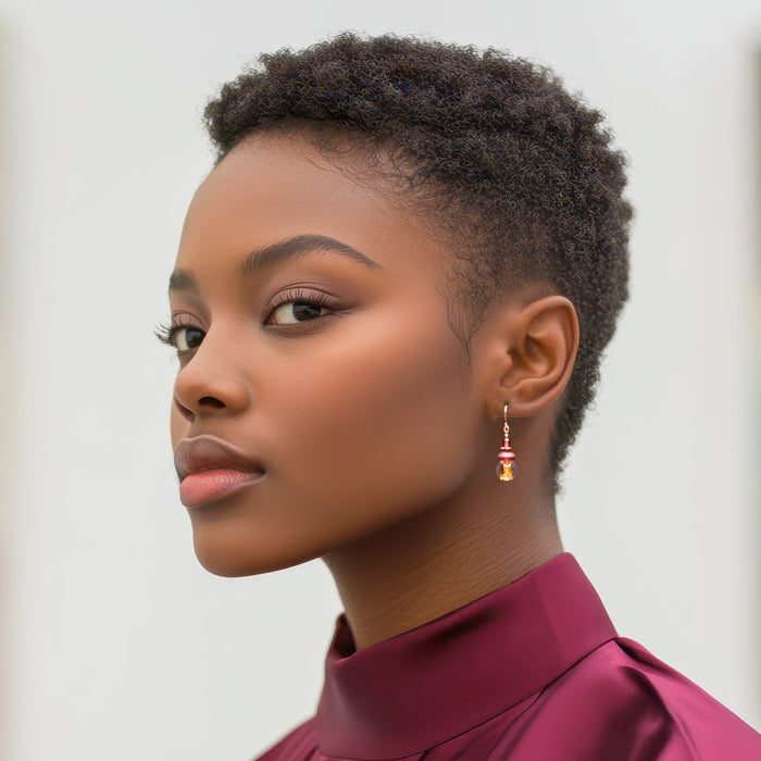 Magenta Stardust Earrings